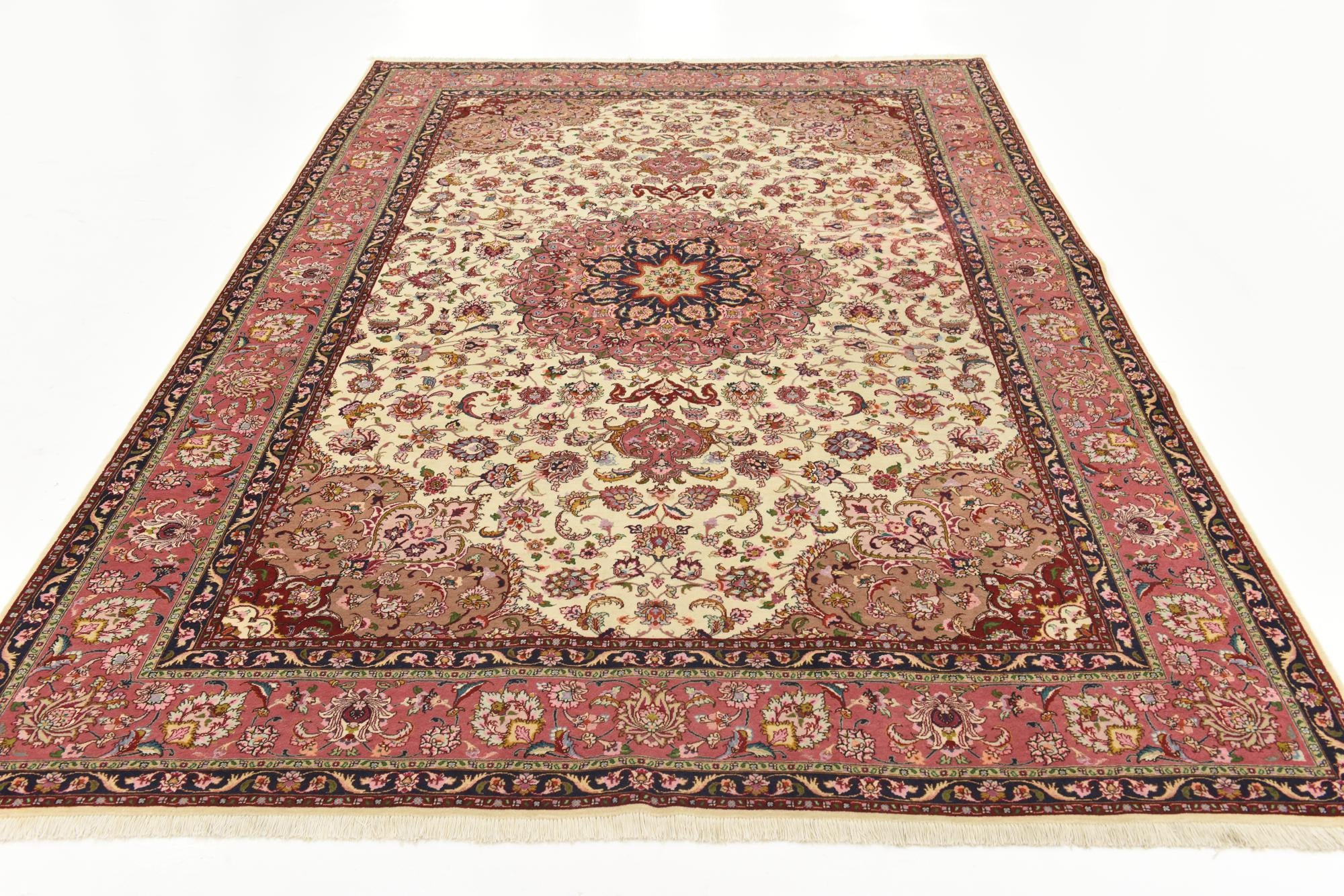 6' 6 x 10' Hand Knotted Tabriz Persian Rug