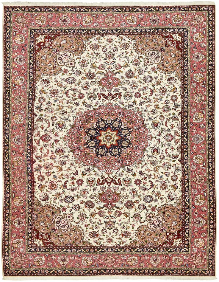 Detail image of 6' 6 x 10' Hand Knotted Tabriz Persian Rug
