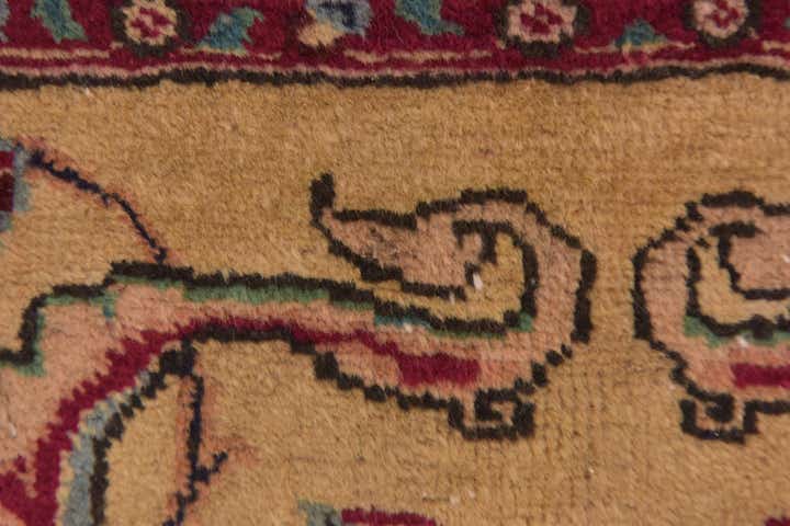 9' 3 x 12' 4 Hand Knotted Tabriz Persian Wool Rug