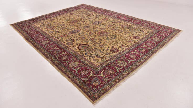 Detail image of 9' 3 x 12' 4 Hand Knotted Tabriz Persian Wool Rug