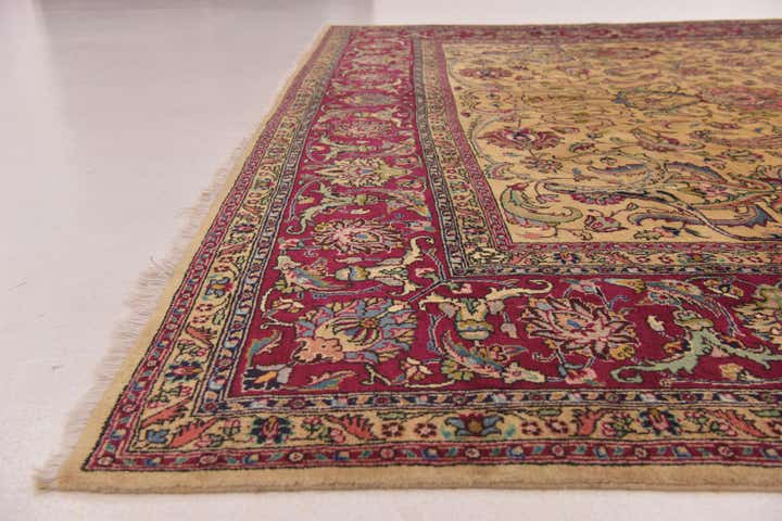 9' 3 x 12' 4 Hand Knotted Tabriz Persian Wool Rug
