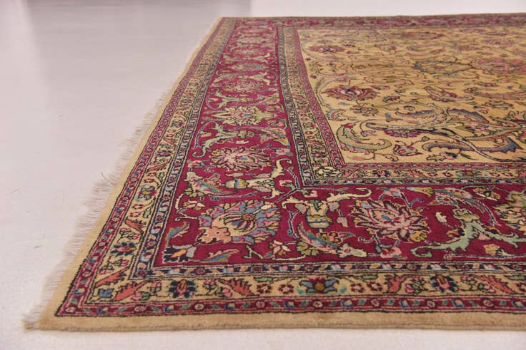 Detail image of 9' 3 x 12' 4 Hand Knotted Tabriz Persian Wool Rug