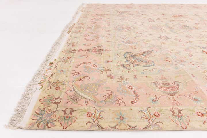 8' x 11' 6 Hand Knotted Tabriz Persian Rug