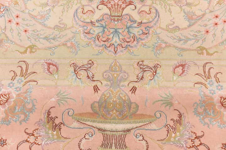 8' x 11' 6 Hand Knotted Tabriz Persian Rug