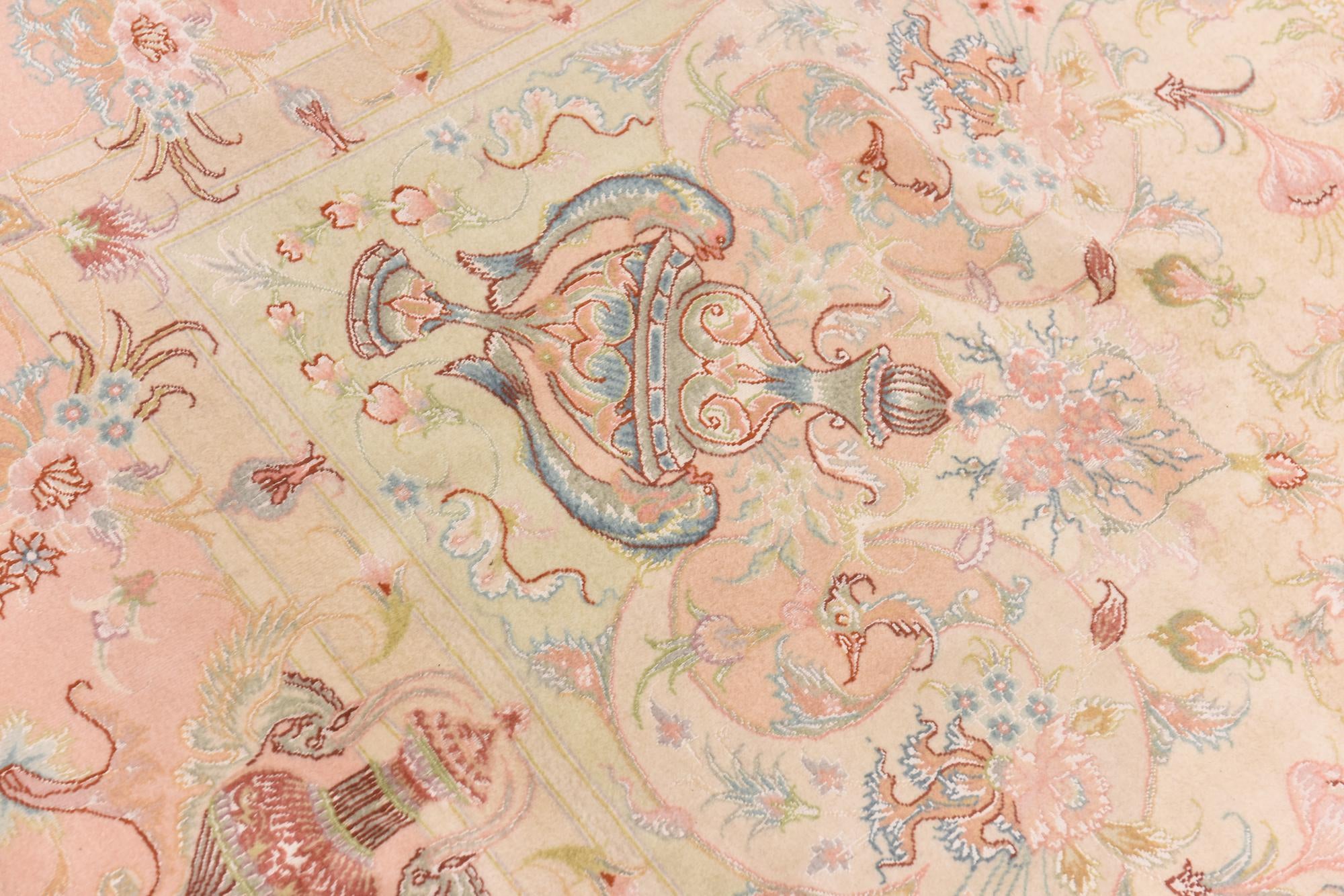 8' x 11' 6 Hand Knotted Tabriz Persian Rug