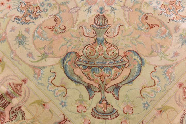 8' x 11' 6 Hand Knotted Tabriz Persian Rug