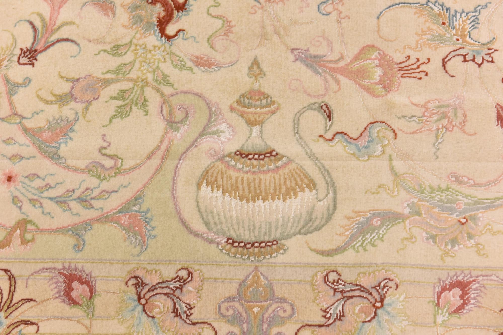 8' x 11' 6 Hand Knotted Tabriz Persian Rug