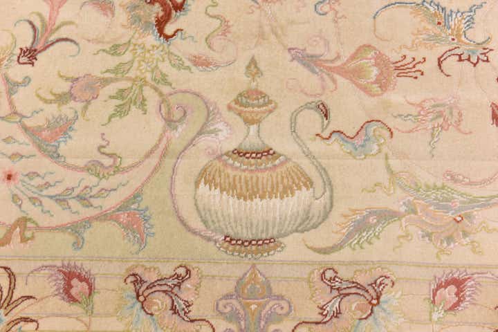 8' x 11' 6 Hand Knotted Tabriz Persian Rug