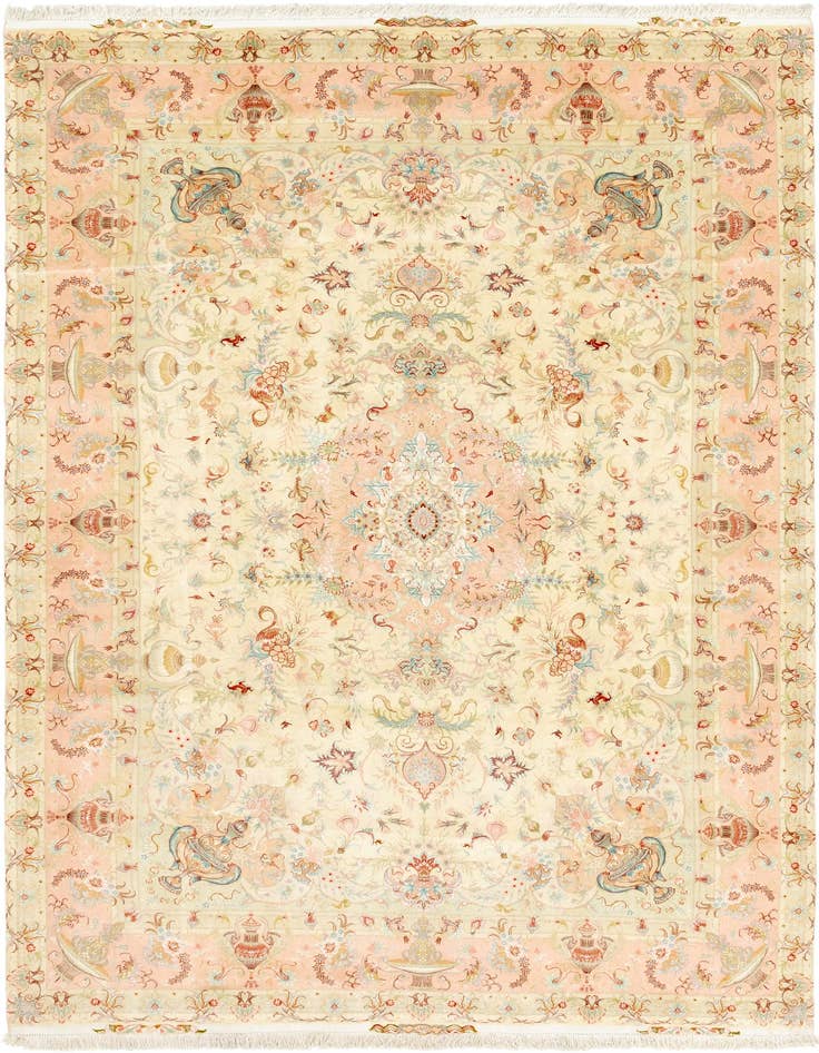 Detail image of 8' x 11' 6 Hand Knotted Tabriz Persian Rug