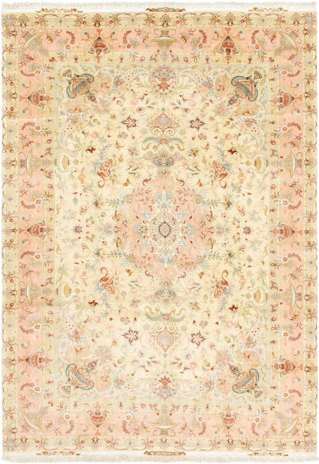 Detail image of 8' x 11' 6 Hand Knotted Tabriz Persian Rug