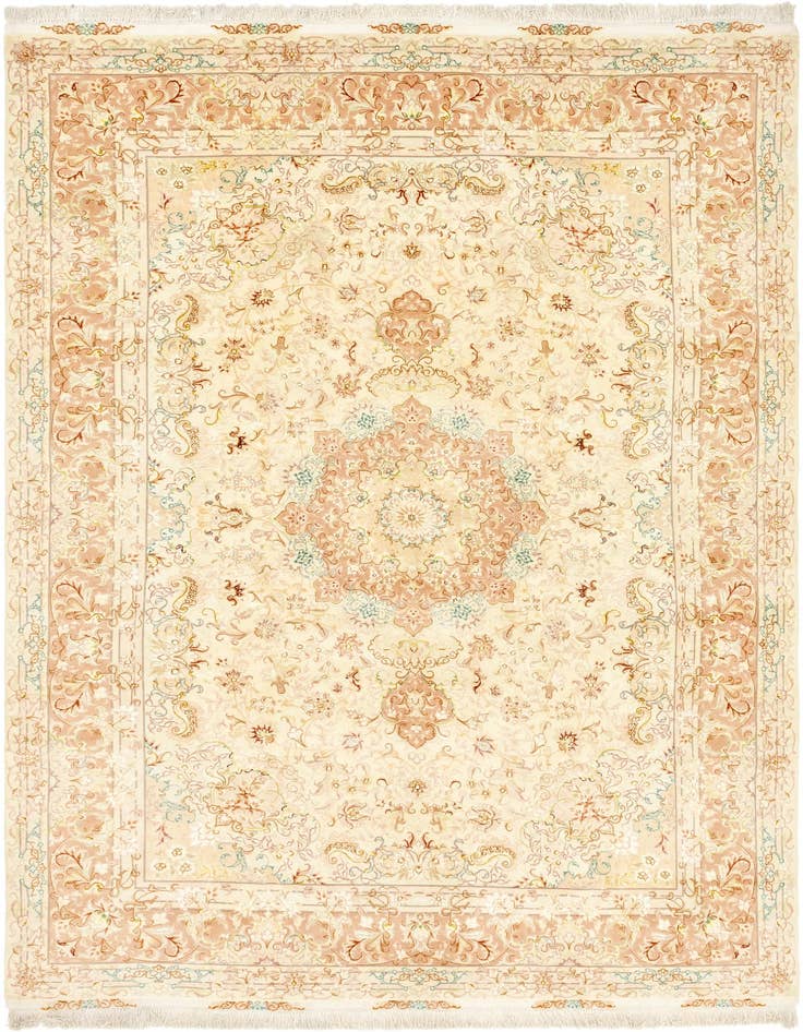Detail image of 8' 3 x 11' 8 Hand Knotted Tabriz Persian Rug
