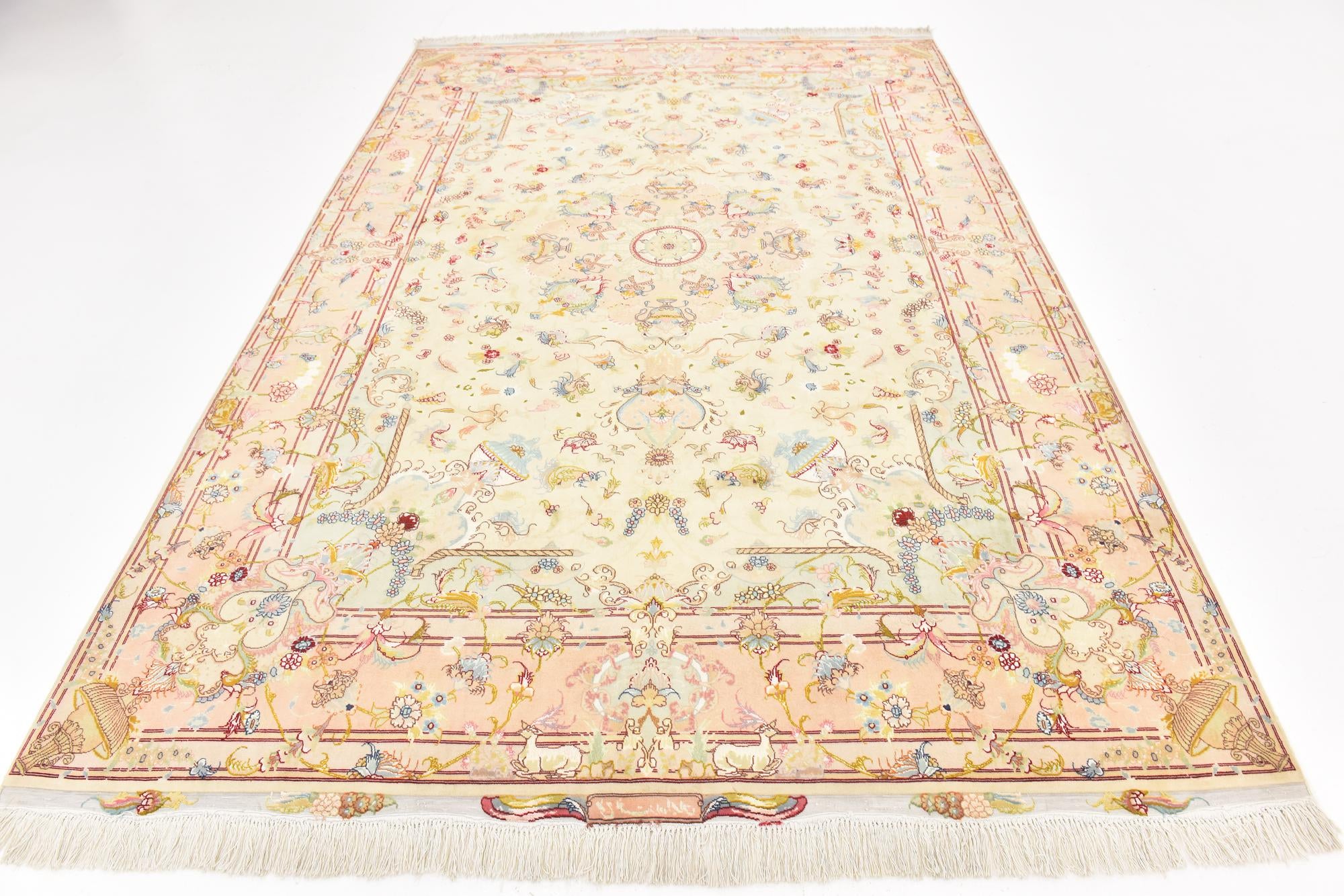 6' 6 x 10' Hand Knotted Tabriz Persian Rug