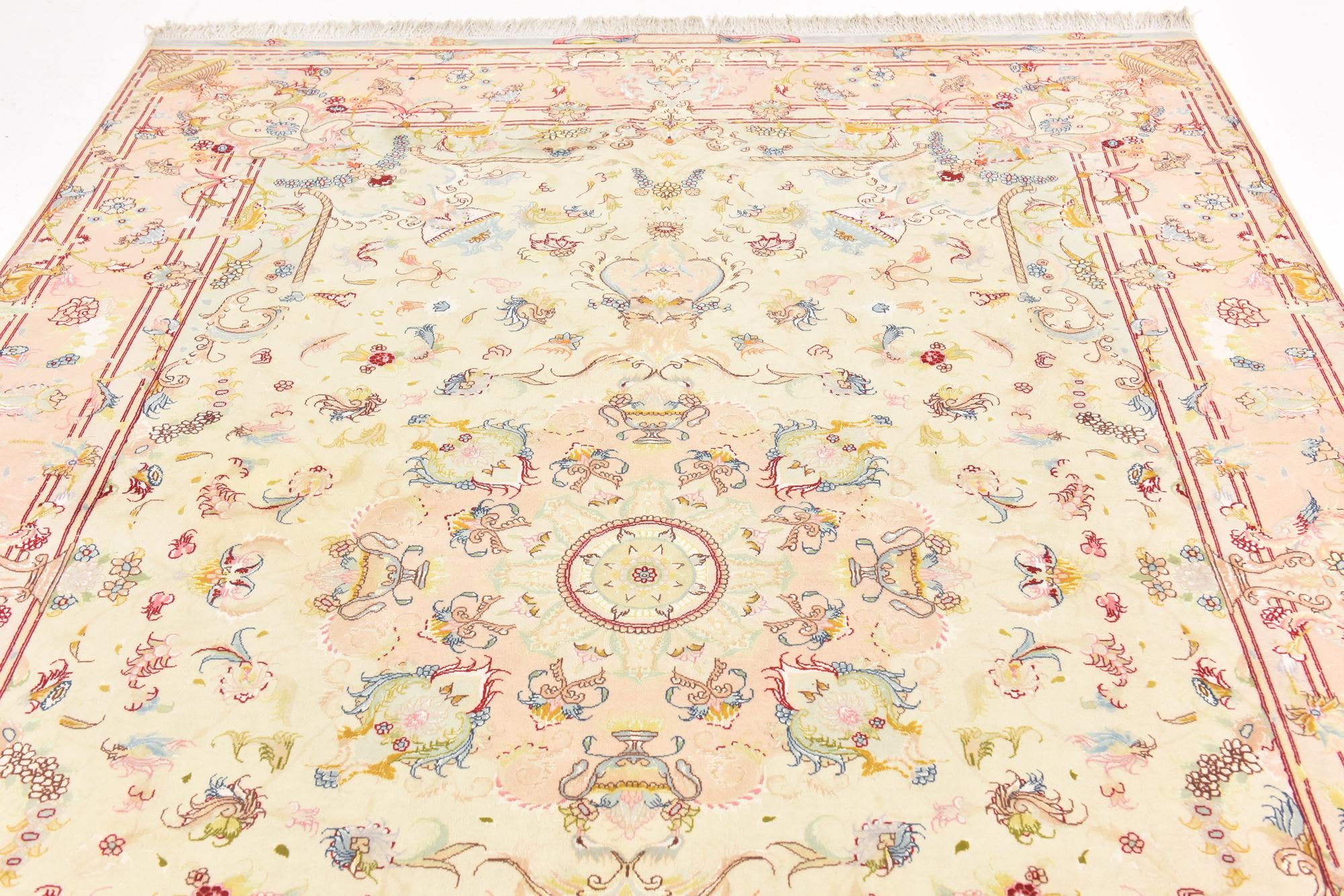 6' 6 x 10' Hand Knotted Tabriz Persian Rug