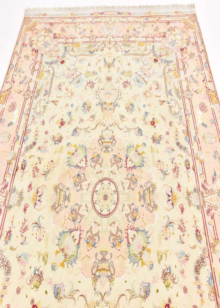 6' 6 x 10' Hand Knotted Tabriz Persian Rug