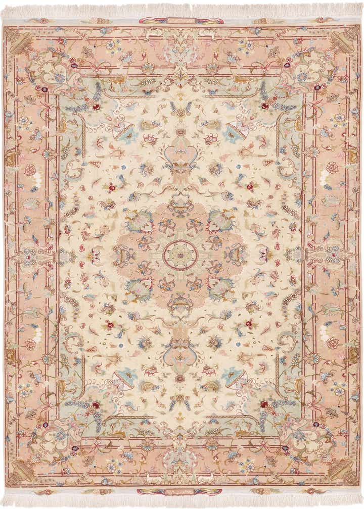 6' 6 x 10' Hand Knotted Tabriz Persian Rug