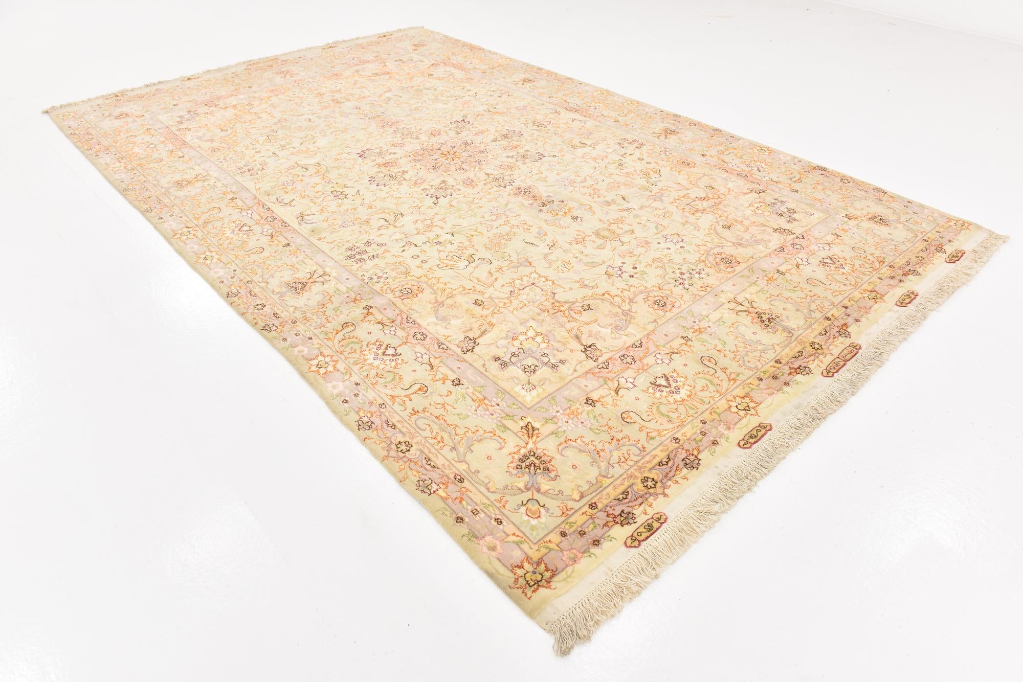 6' 6 x 10' Hand Knotted Tabriz Persian Rug