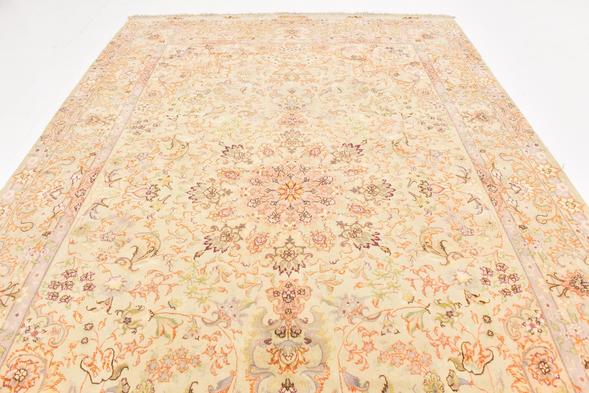 6' 6 x 10' Hand Knotted Tabriz Persian Rug