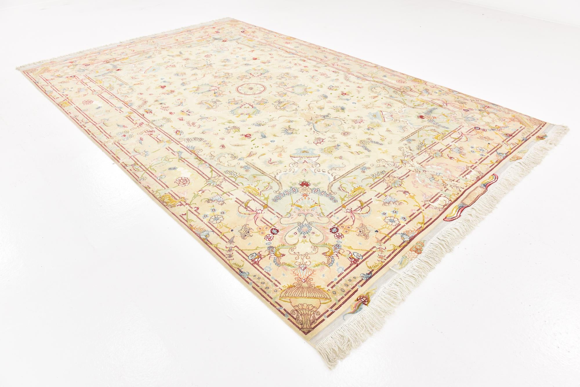 6' 6 x 9' 10 Hand Knotted Tabriz Persian Rug