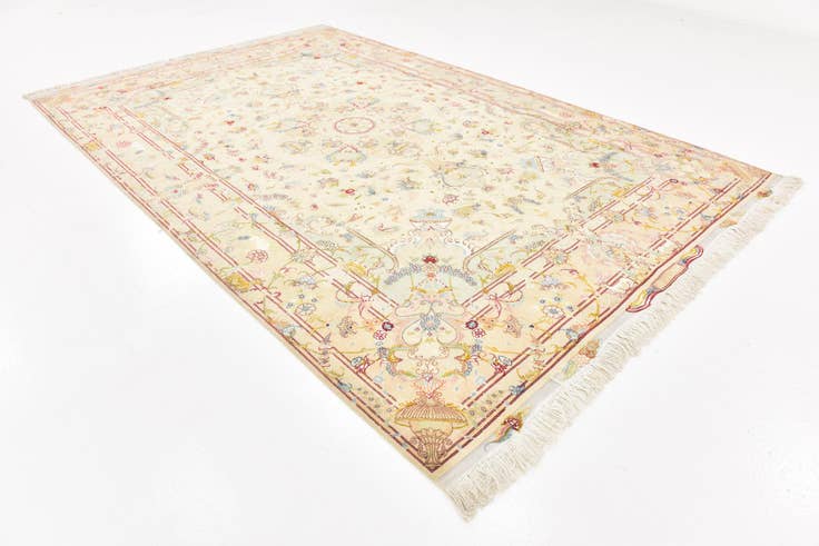 Detail image of 6' 6 x 9' 10 Hand Knotted Tabriz Persian Rug