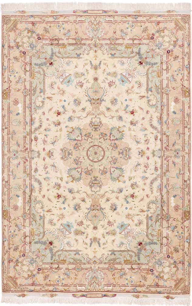 6' 6 x 9' 10 Hand Knotted Tabriz Persian Rug