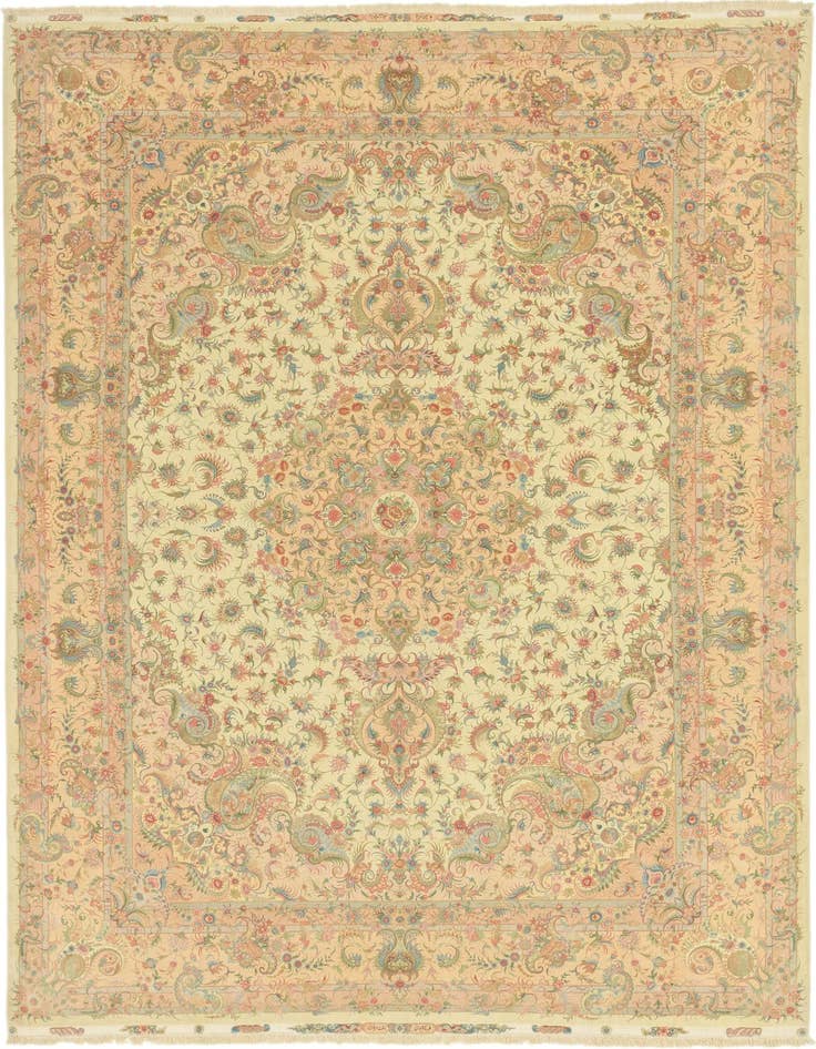 Detail image of 9' 10 x 13' 5 Hand Knotted Tabriz Persian Rug