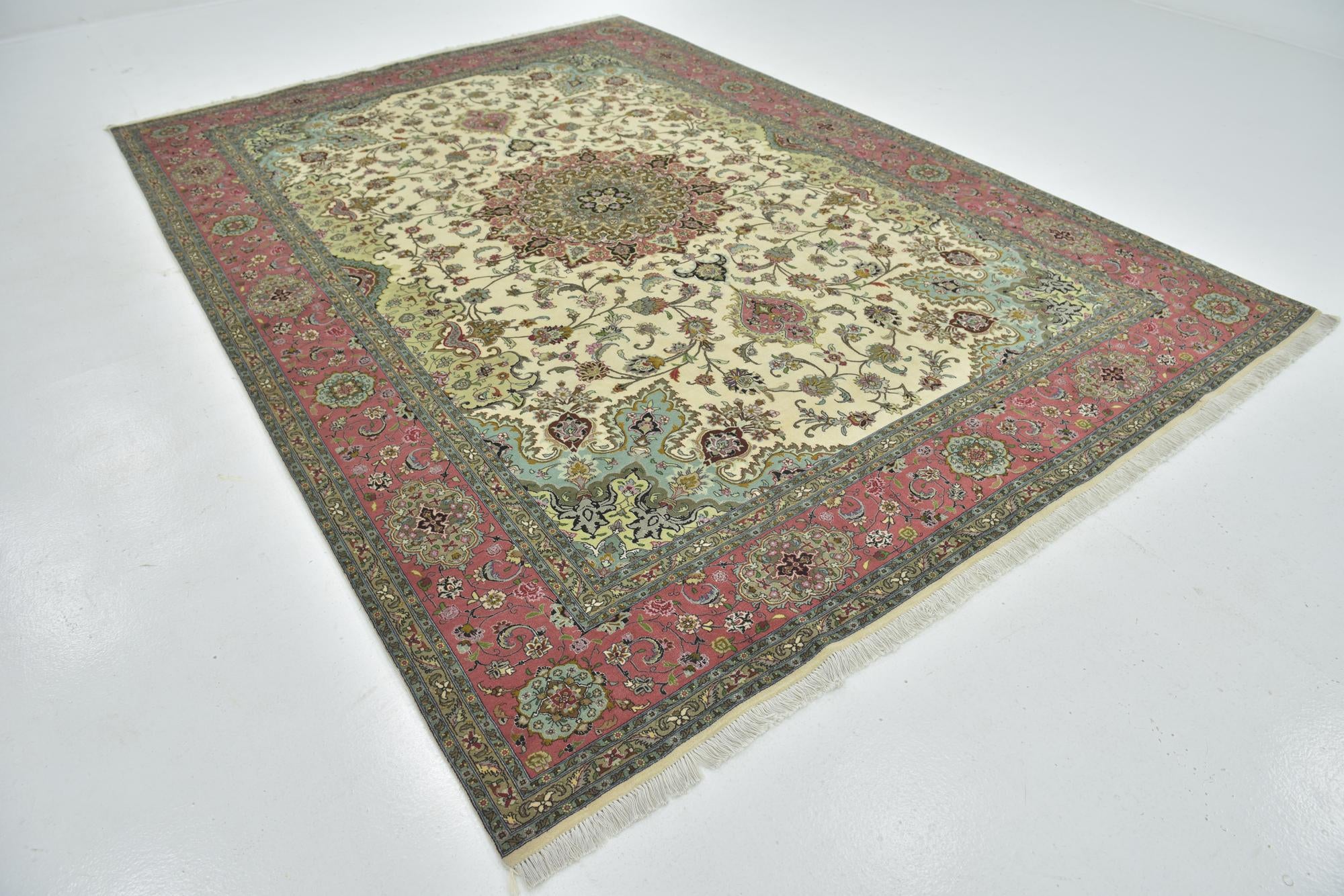 8' 2 x 11' 7 Hand Knotted Tabriz Persian Rug