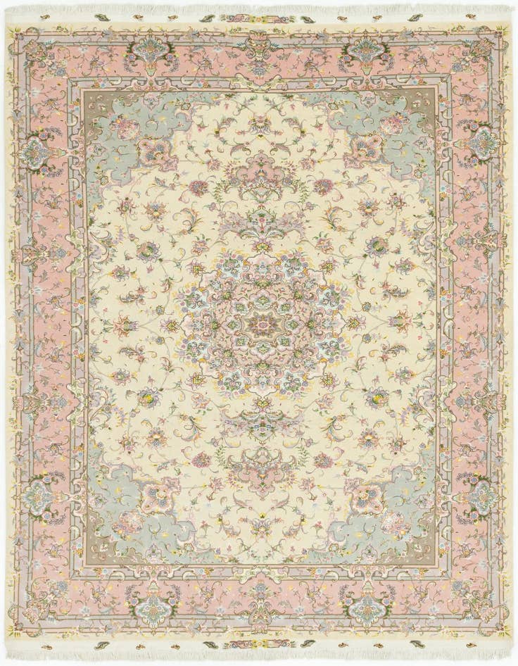 Detail image of 8' 2 x 11' 4 Hand Knotted Tabriz Persian Rug