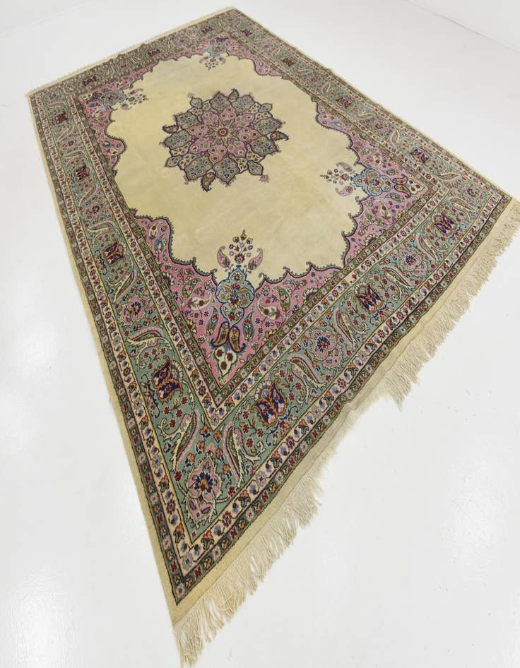 Detail image of 9' 4 x 13' Hand Knotted Tabriz Wool Rug