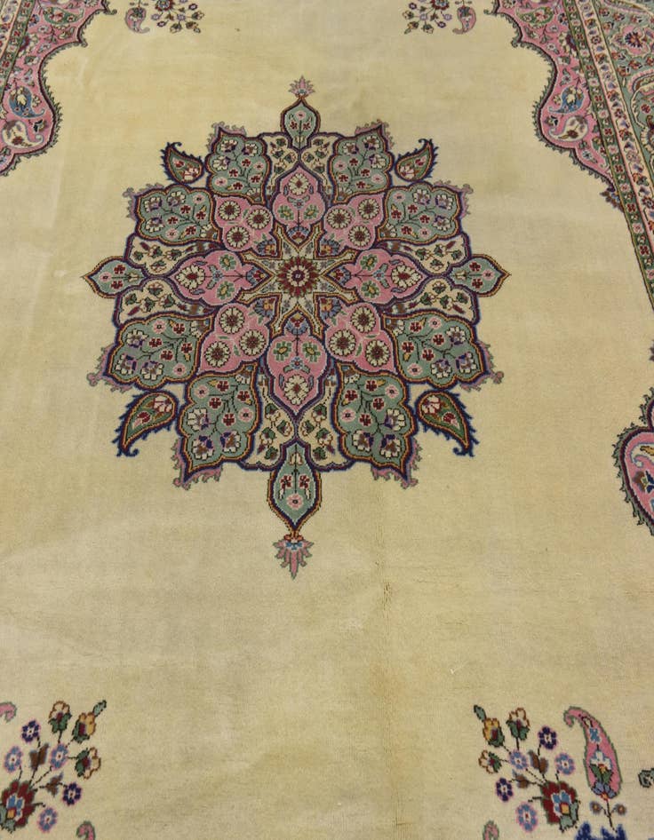 Detail image of 9' 4 x 13' Hand Knotted Tabriz Wool Rug