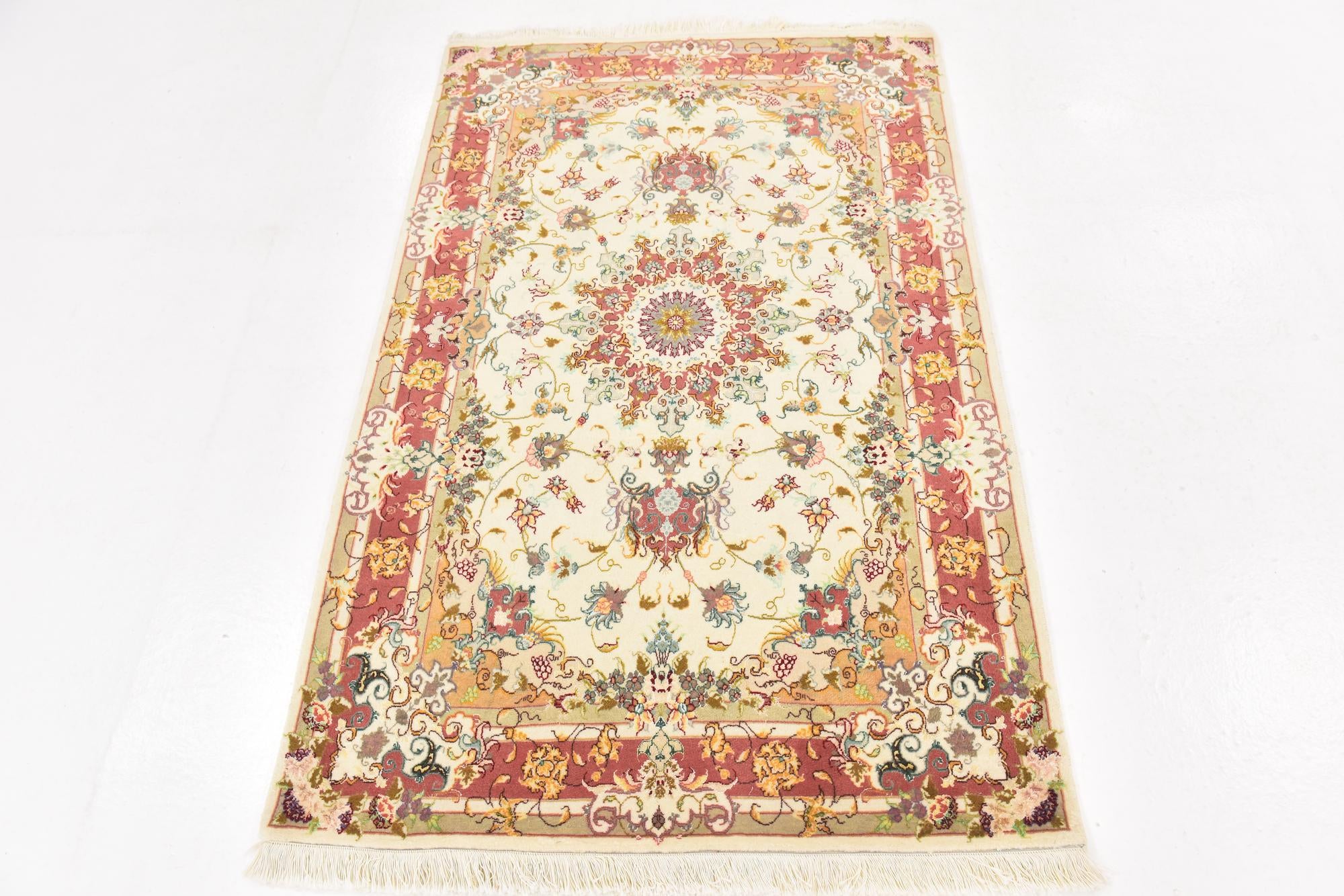 3' 3 x 5' 1 Hand Knotted Tabriz Persian Rug