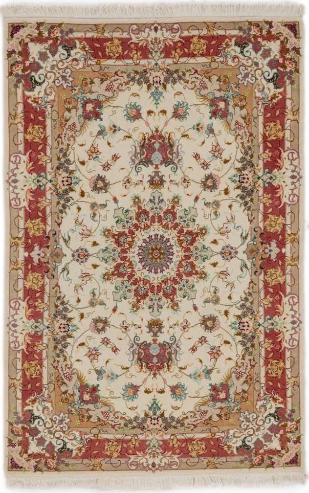 3' 3 x 5' 1 Hand Knotted Tabriz Persian Rug
