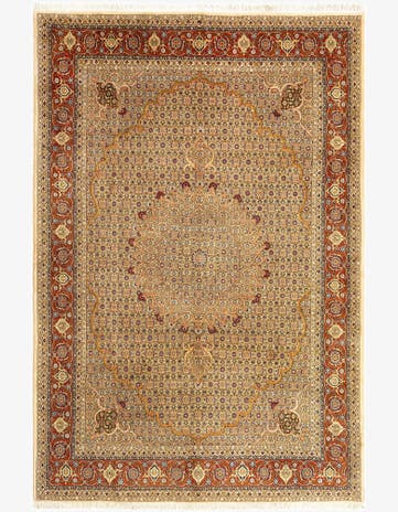 6' 6 x 9' 6 Tabriz Wool Rug