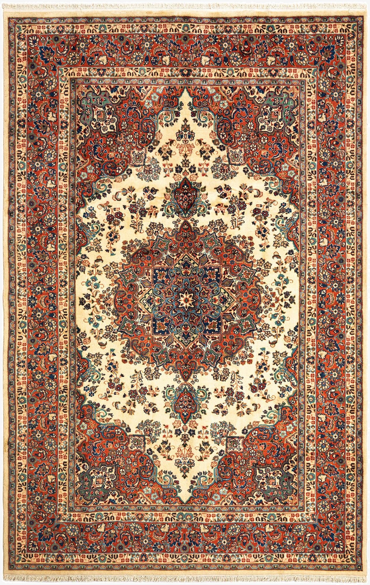 6' 6 x 9' 9 Tabriz Wool Rug