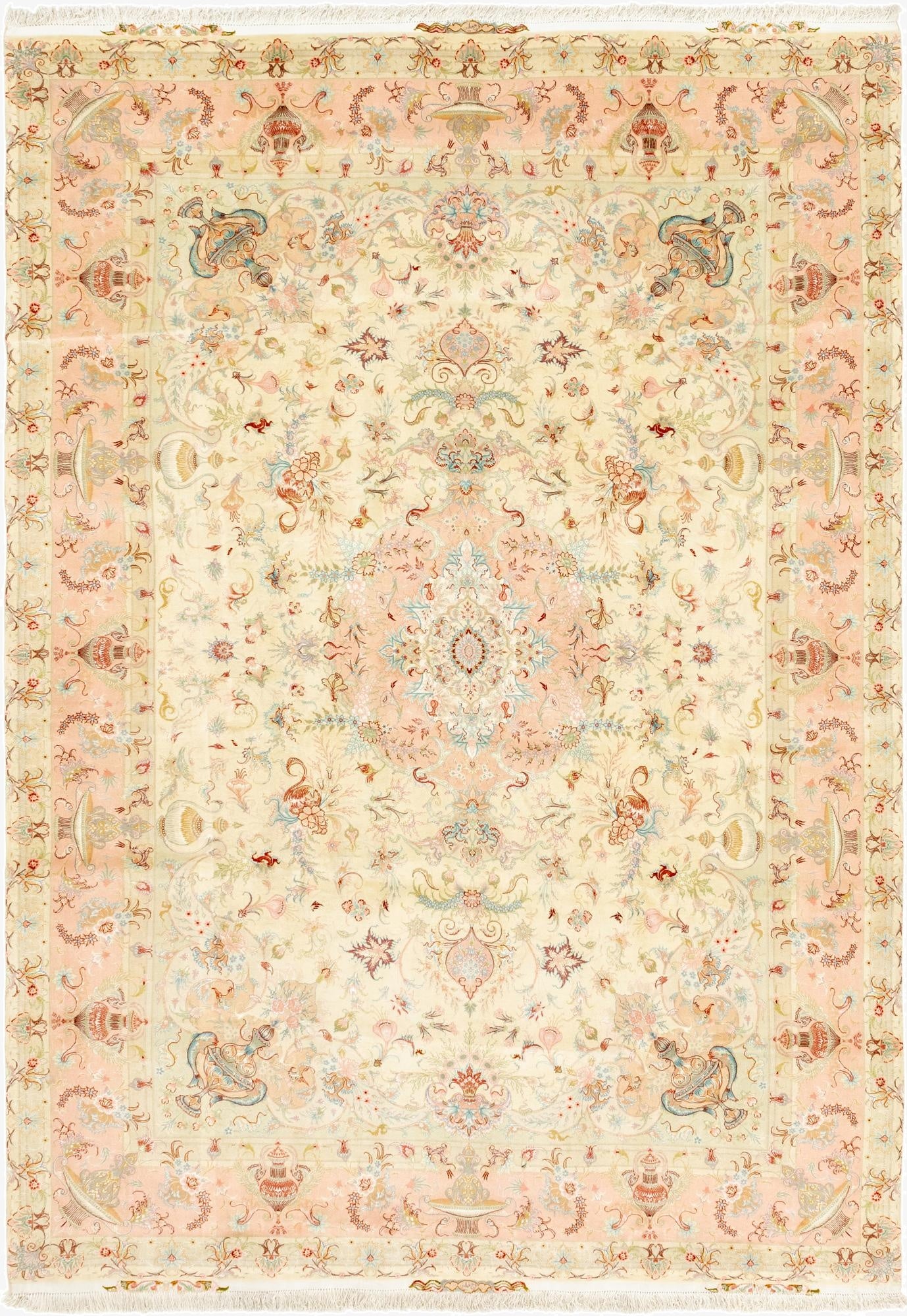 8' x 11' 6  Hand Knotted Tabriz Persian Rug