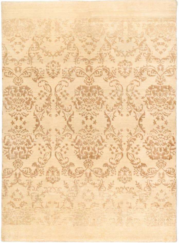 Detail image of 4' 10 x 6' 8 Hand Knotted Tibet Oriental Wool Rug