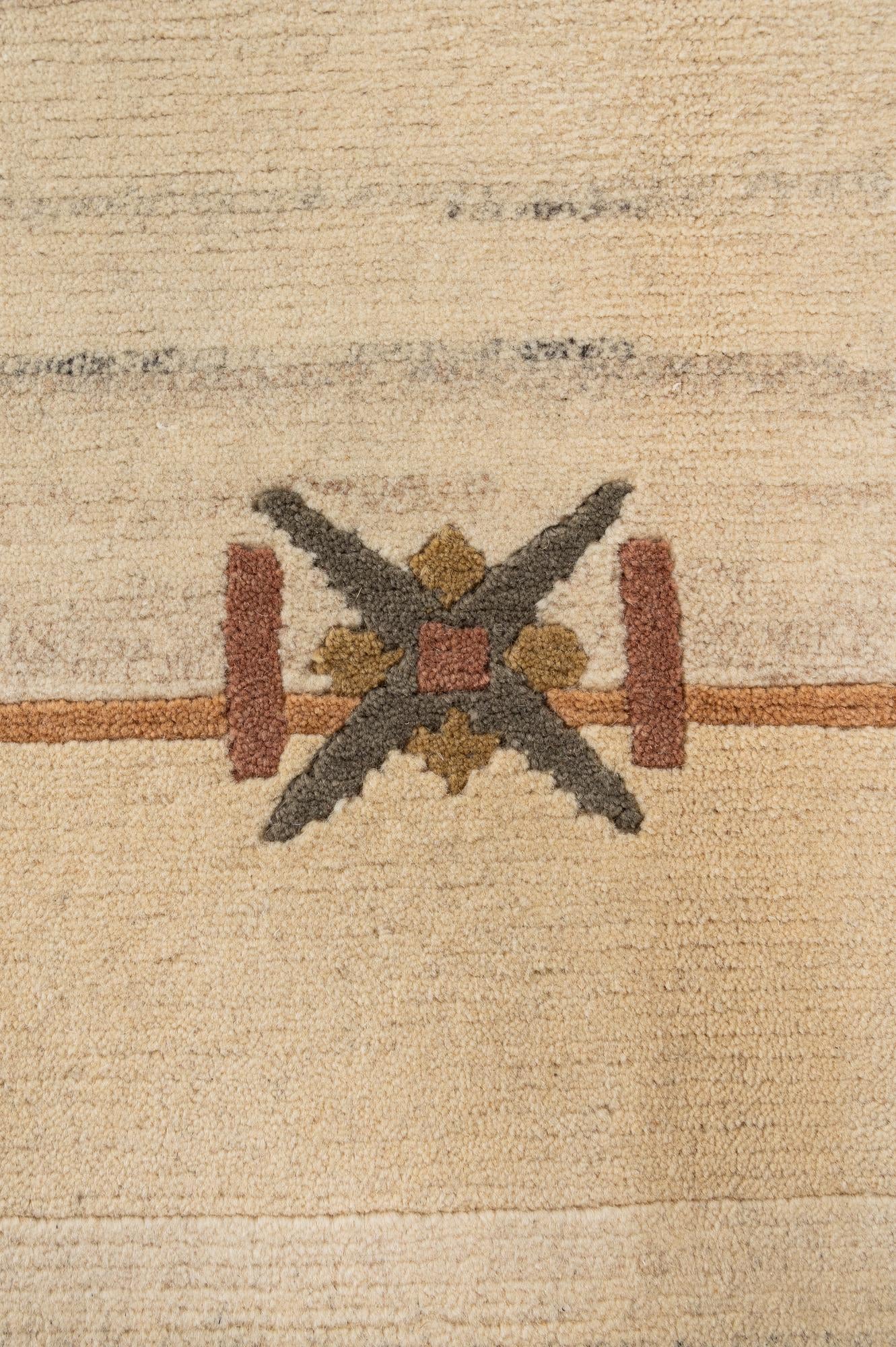 6' 7 x 8' 2 Hand Knotted Tibet Wool Rug