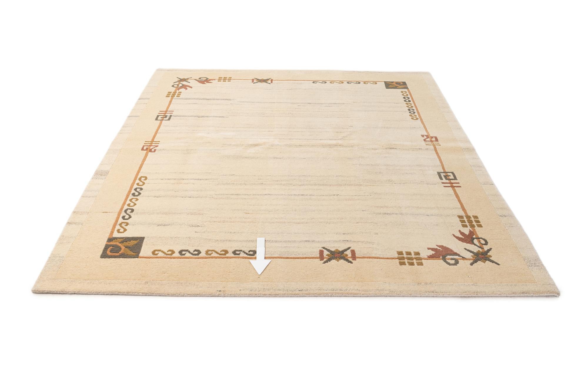 6' 7 x 8' 2 Hand Knotted Tibet Wool Rug