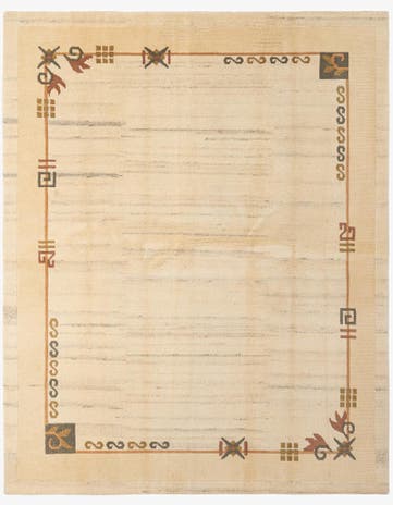 6' 7 x 8' 2 Hand Knotted Tibet Wool Rug