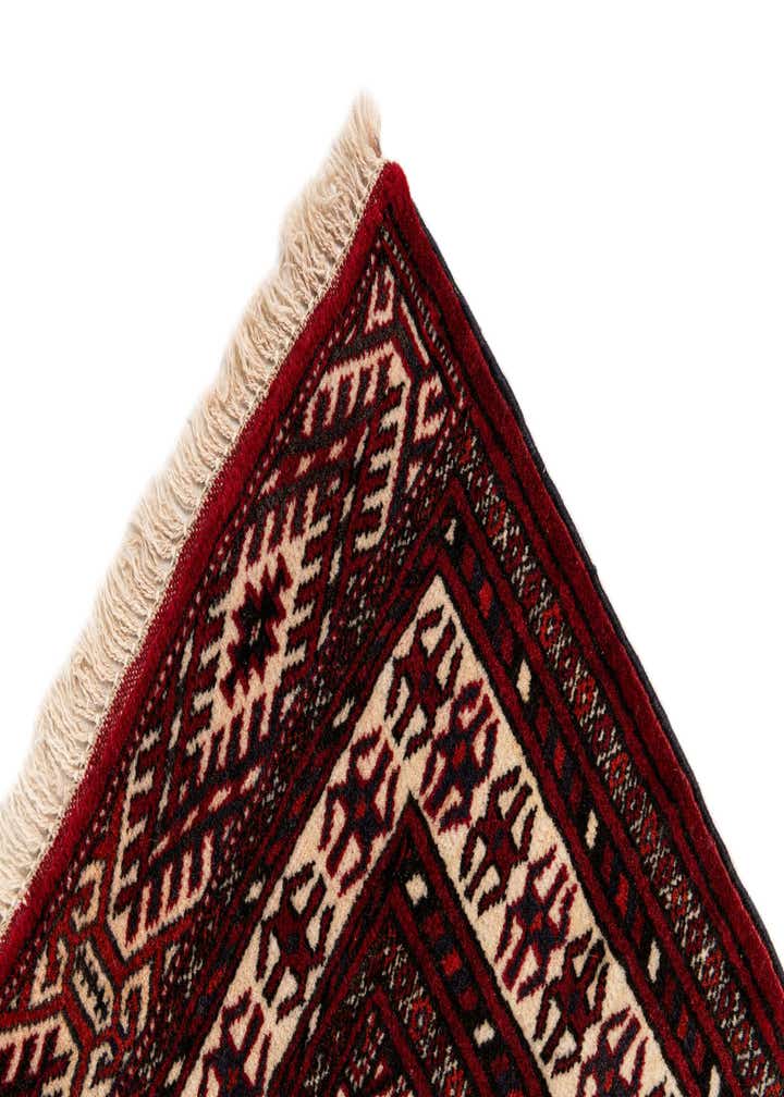 4' 1 x 6' 2 Hand Knotted Torkaman Persian Wool Rug
