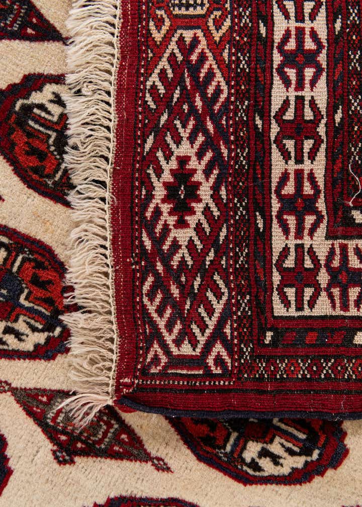 4' 1 x 6' 2 Hand Knotted Torkaman Persian Wool Rug