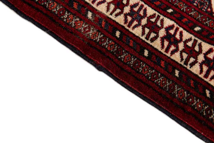 4' 1 x 6' 2 Hand Knotted Torkaman Persian Wool Rug