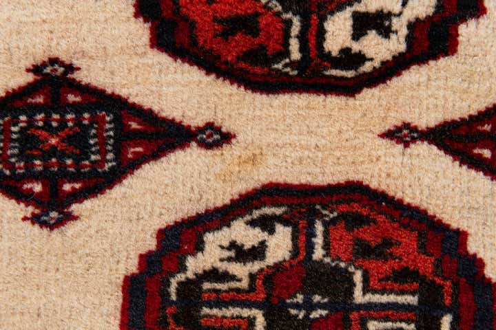 4' 1 x 6' 2 Hand Knotted Torkaman Persian Wool Rug