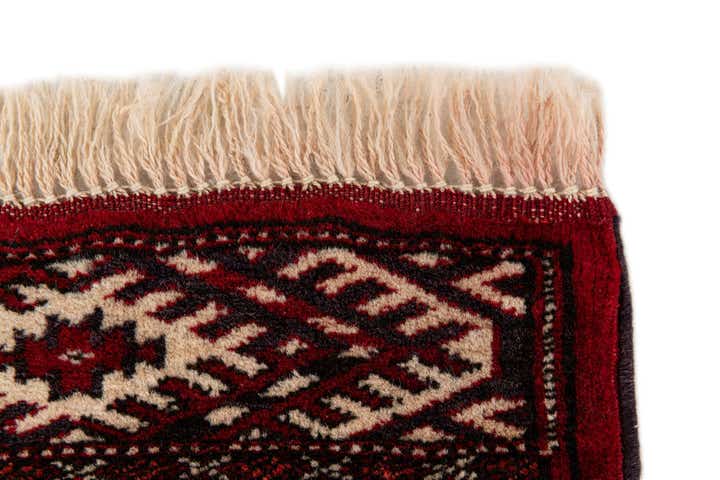 4' 1 x 6' 2 Hand Knotted Torkaman Persian Wool Rug