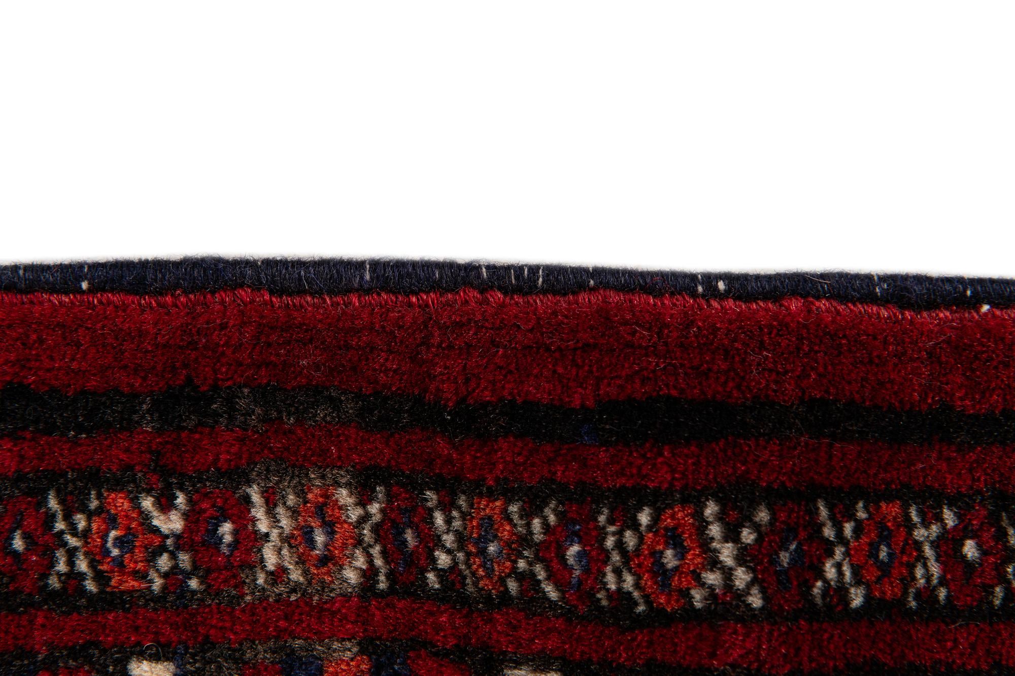 4' 1 x 6' 2 Hand Knotted Torkaman Persian Wool Rug