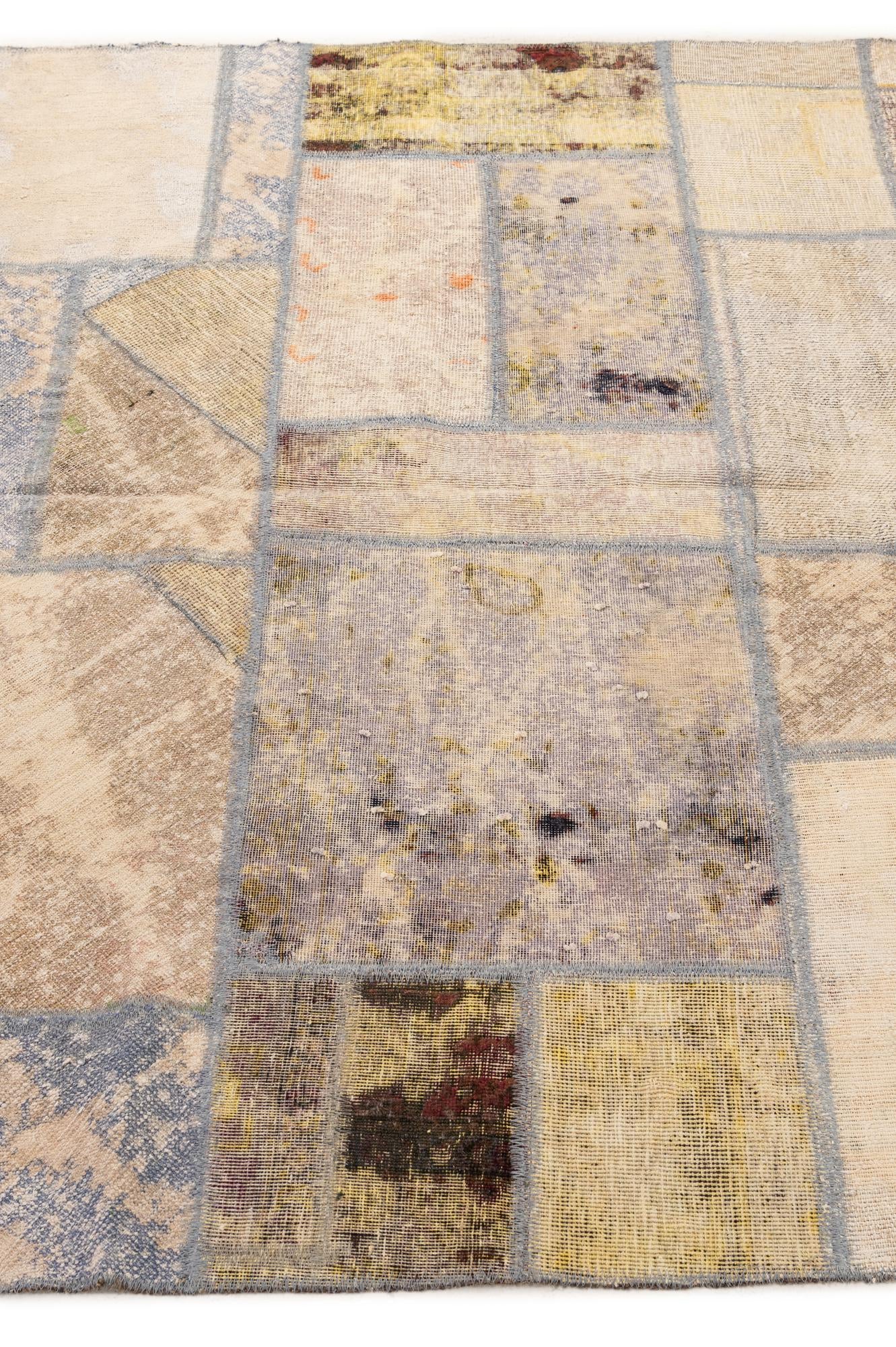 5' 7 x 7' 7 Hand Knotted Ultra Vintage Persian Wool Rug