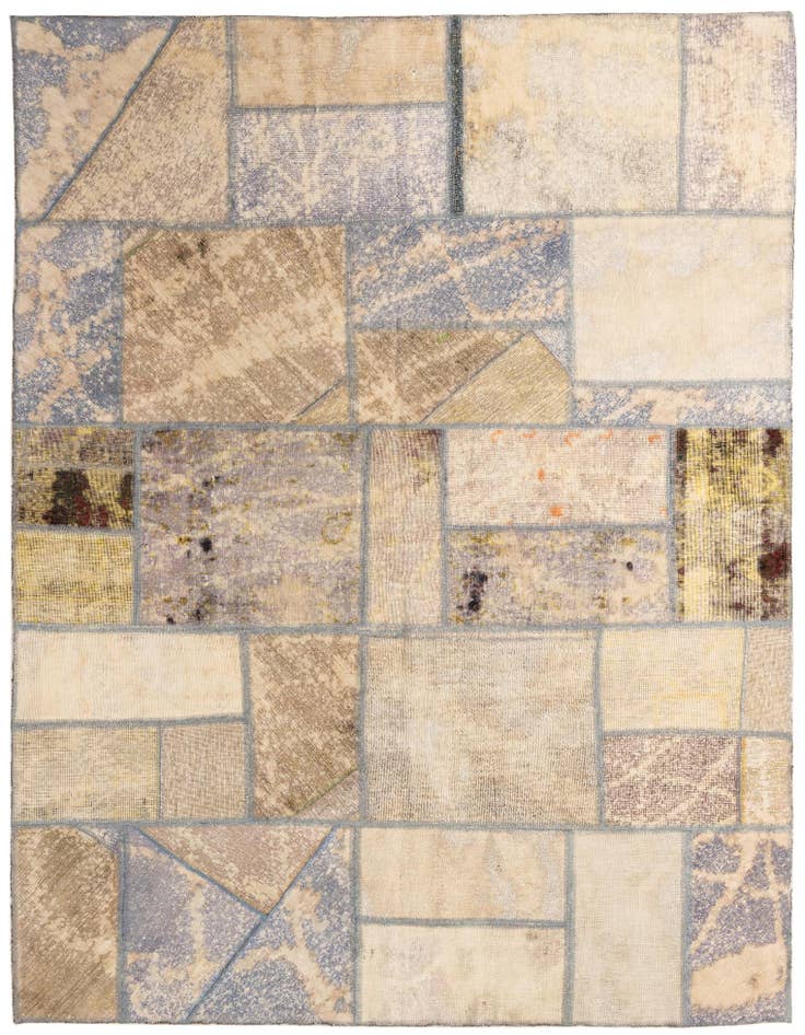 Detail image of 5' 7 x 7' 7 Hand Knotted Ultra Vintage Persian Wool Rug