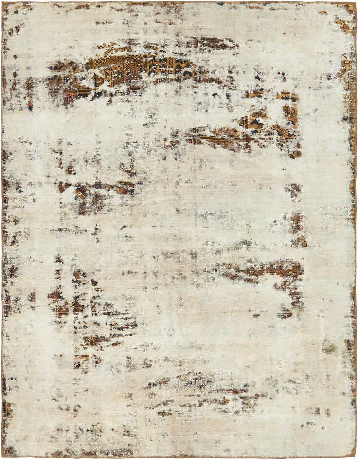 Detail image of 6' 6 x 9' 2 Hand Knotted Ultra Vintage Persian Wool Rug