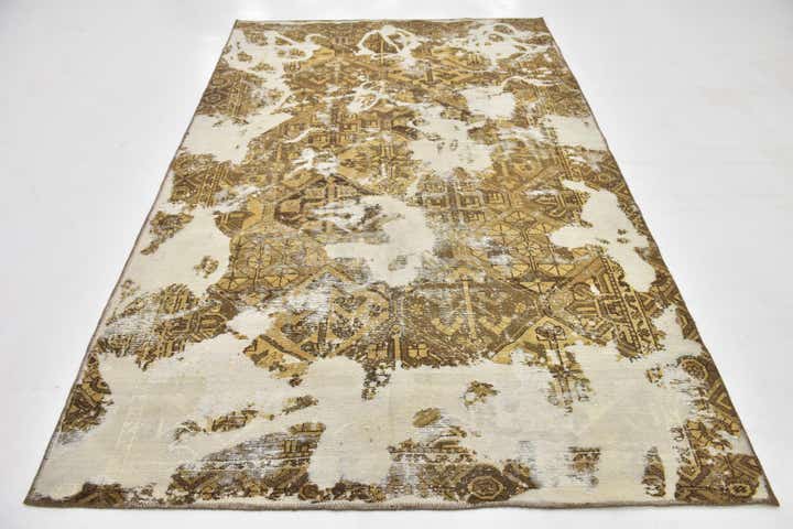 6' 2 x 9' 10 Hand Knotted Ultra Vintage Persian Wool Rug