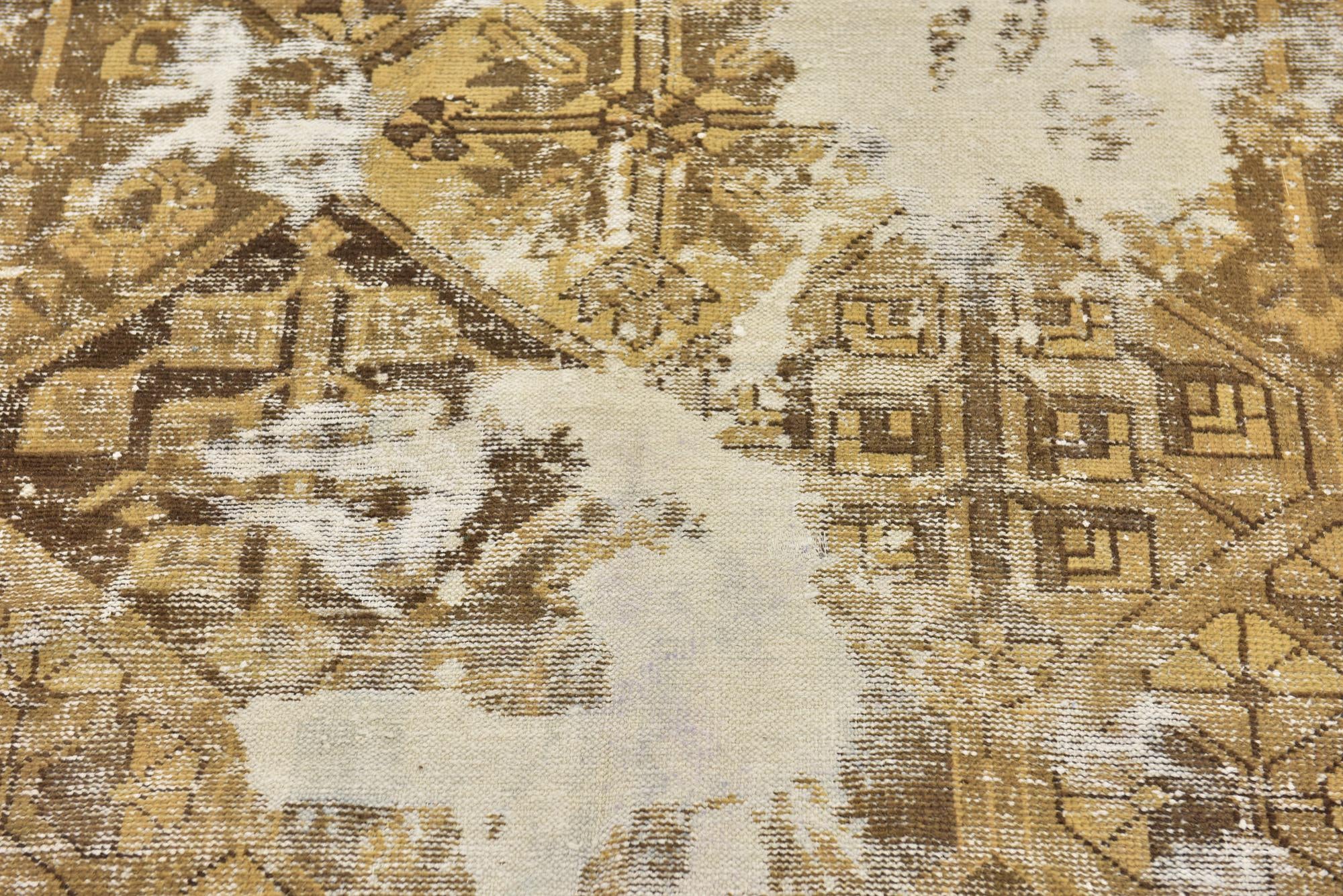 6' 2 x 9' 10 Hand Knotted Ultra Vintage Persian Wool Rug
