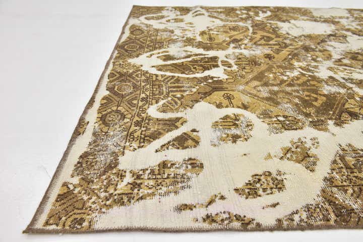 6' 2 x 9' 10 Hand Knotted Ultra Vintage Persian Wool Rug